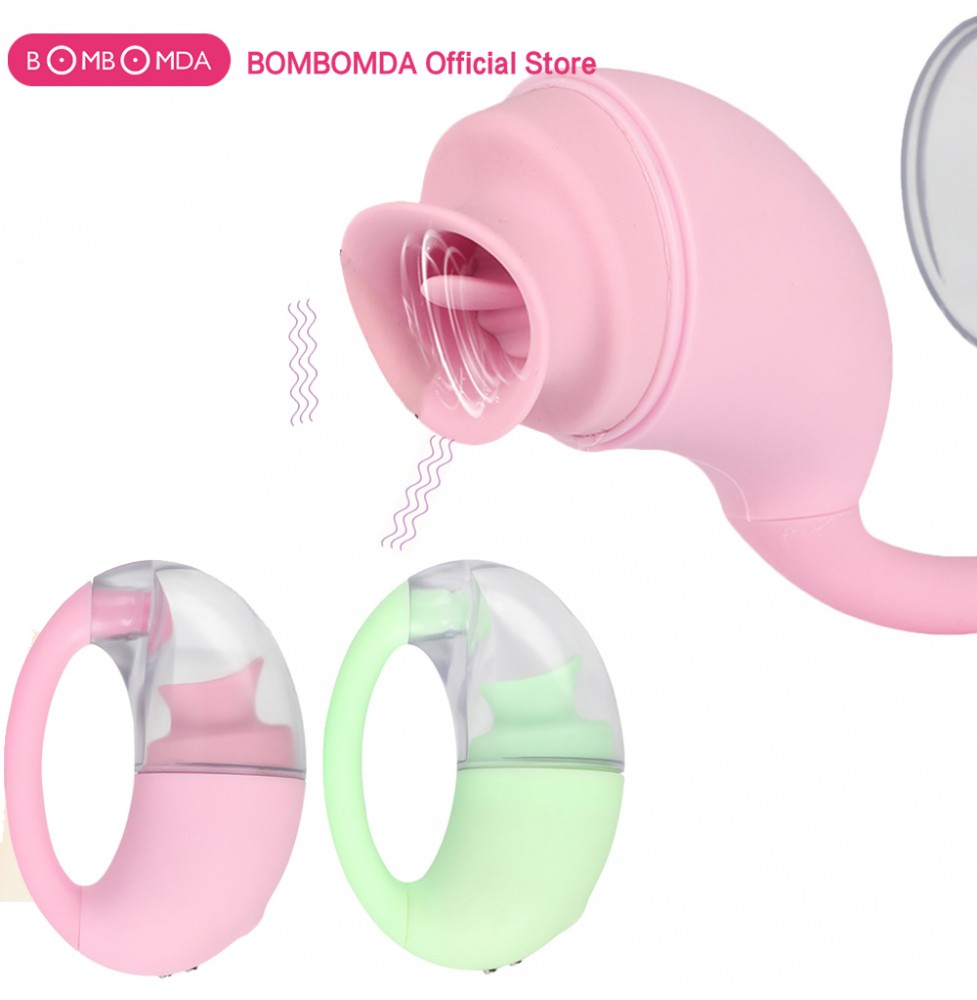Mouth clitoris stimulator tongue vibrator sex toys for women blowjob vagina female masturbator breast enlarger adult image